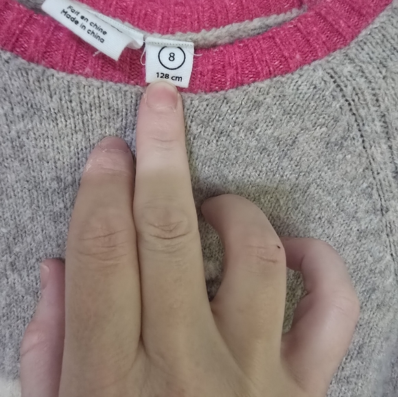 Deux par Deux Gray Dress with Pink and Brown Accents - Picture 7 of 9